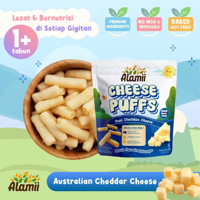 

Alamii Cheese Puffs 25 gr / Snack Sehat / Snack Anak dan Keluarga