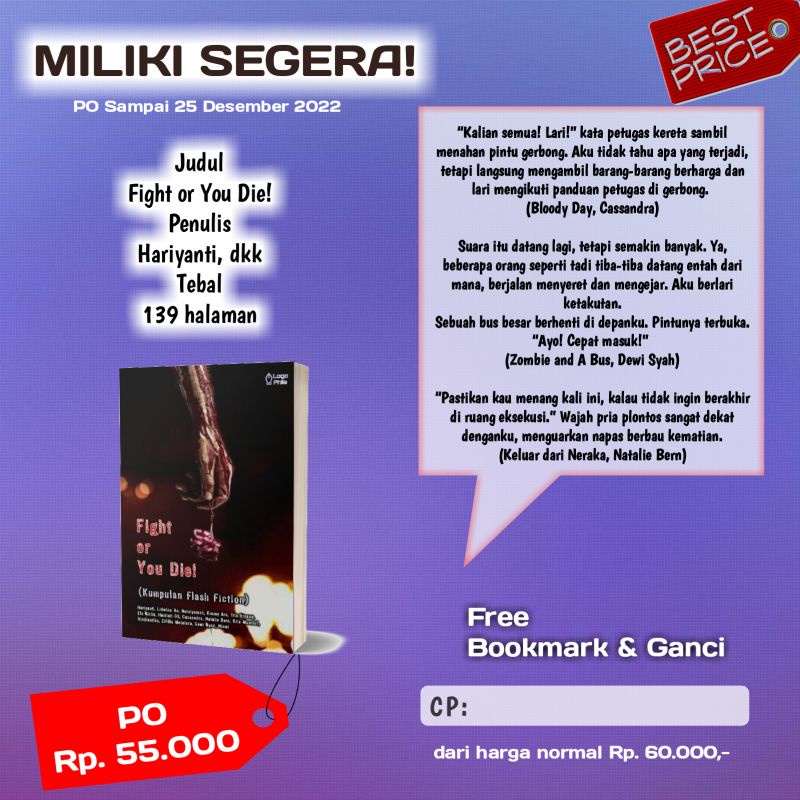 

Buku Kumpulan Flash Fiction Fight or You Die!