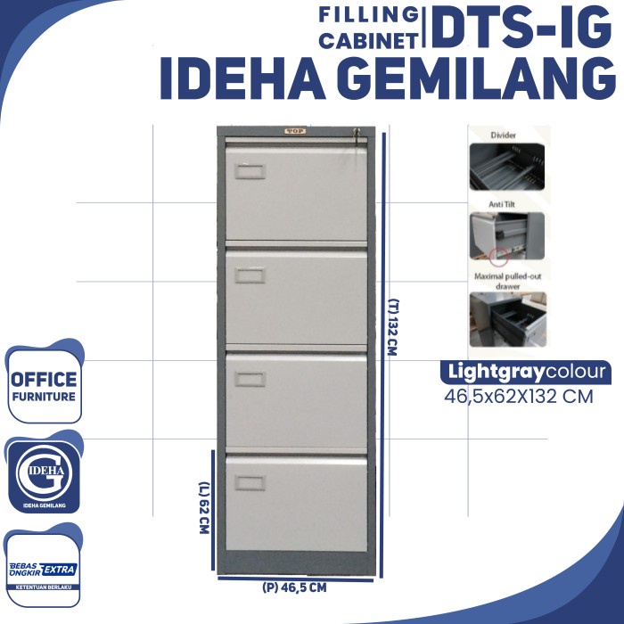 

GRATIS ONGKIR Filling Cabinet 4 laci Code 3947