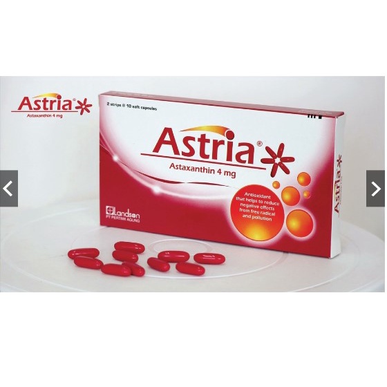 Astria astaxanthin 4mg / Astria force astaxanthin 6mg (1box 2strip @6 soft capsule)
