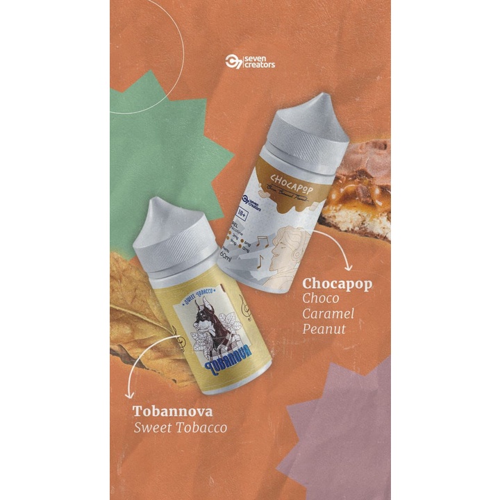 7CREATOR LIQUID CHOCAPOP CHOCO CARAMEL PEANUT - FREEBASE 60ML