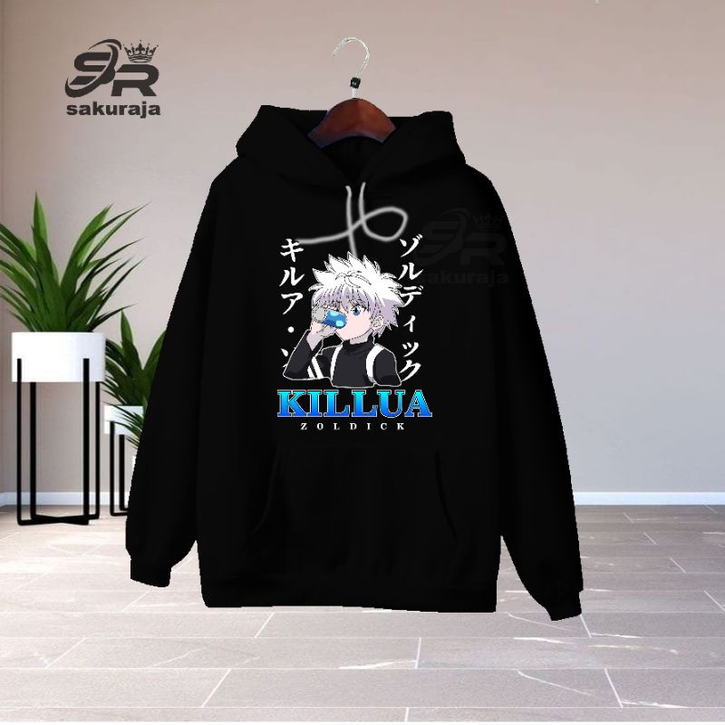 sweater hoodie anak karakter Hunter X  Killua Zoldyck/umur 3-17 tahun