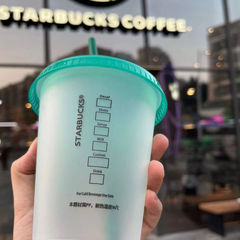 Starbucks botol minum cangkir transparan cangkir Cold Water Cup dapat digunakan kembali