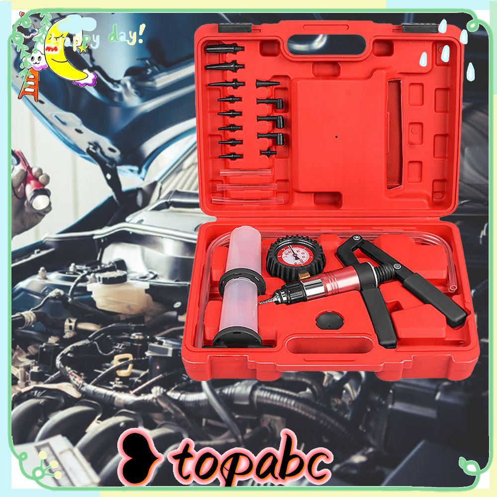 Kit Alat Tester Minyak Tandon Cairan TOP Portable Alloy Steel Untuk Adaptor Bleeder Rem Otomatis Mobil