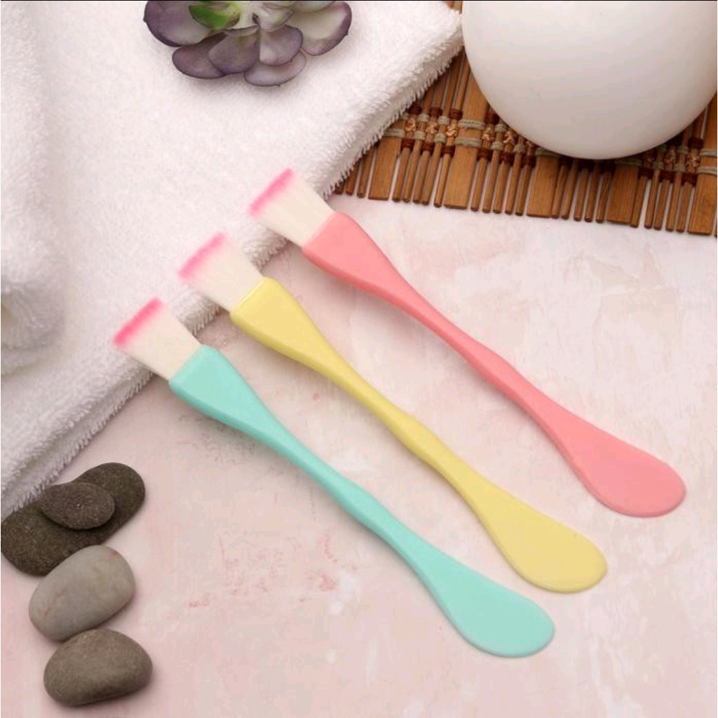 Kuas Masker 2 fungsi kuas dan spatula 2in 1 kuas masker spatula