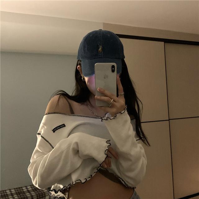 Suhao one-piece suit dengan jamur sisi lengan panjang tabir surya T-shirt musim panas wanita in super hot all-match self-budidaya jaring pusar tren top merah