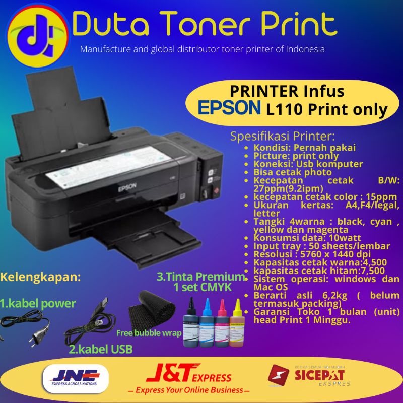 Jual Printer Epson L110 Print Only Color Photo Shopee Indonesia 5318