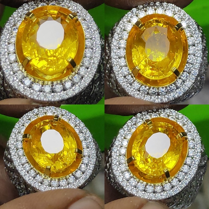 NATURAL VIVID YELLOW SAPPHIRE HQ 9.37 CTS