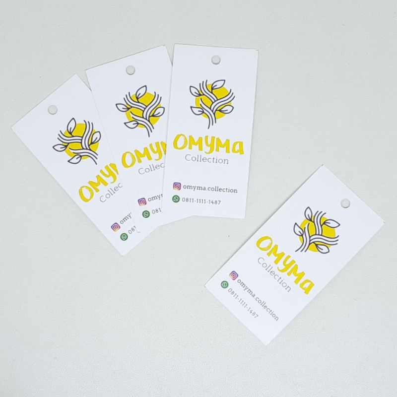 Hang Tag Custom Tag Baju Label Hangtag Paper 260Gram Cetak Satu Sisi