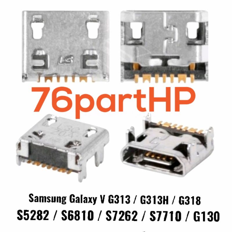 Ori connector charger Samsung galaxy V G313 - G313H - G318 - S5282 - S6810 - S7262 - S7710 -  G130 plug in connector charger