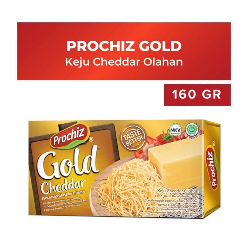 

PROCHIZ Gold Keju Cheddar Olahan 160 g