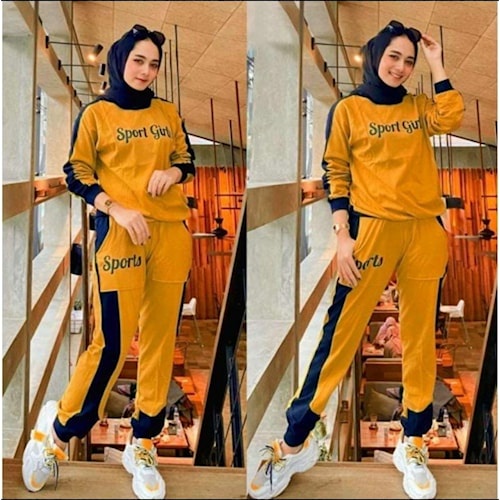 Baju set olah raga wanita terbaru,One set sport girl