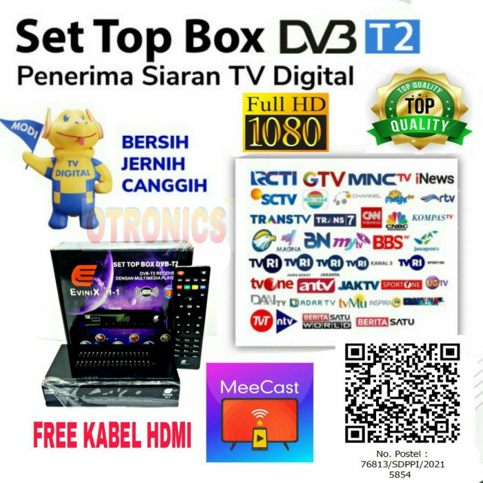 Set Top Box TV Digital DVB T2 Murah TERBAIK