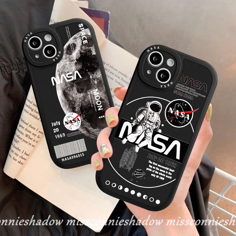 Casing Kompatibel Untuk IPhone 6Plus 7Plus 11 13 12 14 Pro MAX 6 6s 7 8 Plus 14 Plus XR X XS MAX SE 2020 Trendy Merek NASA Lembut TPU Belakang Phone Cover Case