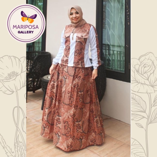 Deura Setelan Remaja D293 / Setelan Batik Wanita Terbaru / Setelan Remaja Kekinian MARIPOSA