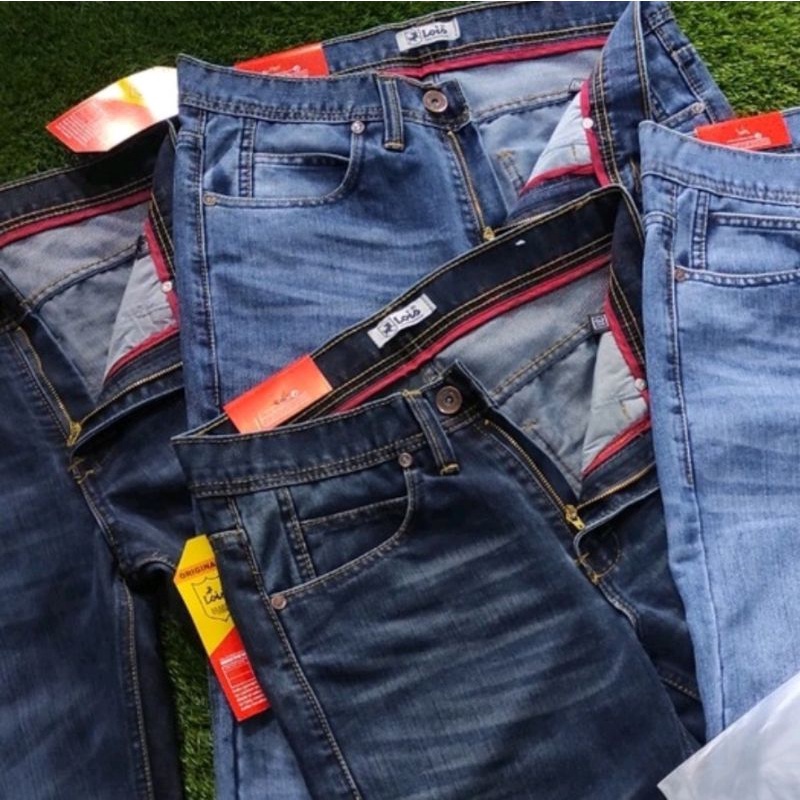 "LGS.29My22c" Celana Jeans Lois Premium 100% Size 28-34 Original Denim Selvegde  Reguler Fit Model