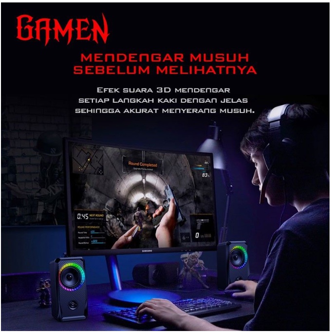 Speaker Gaming Laptop/PC/ Gamen GS5 Soundbar Super Bass