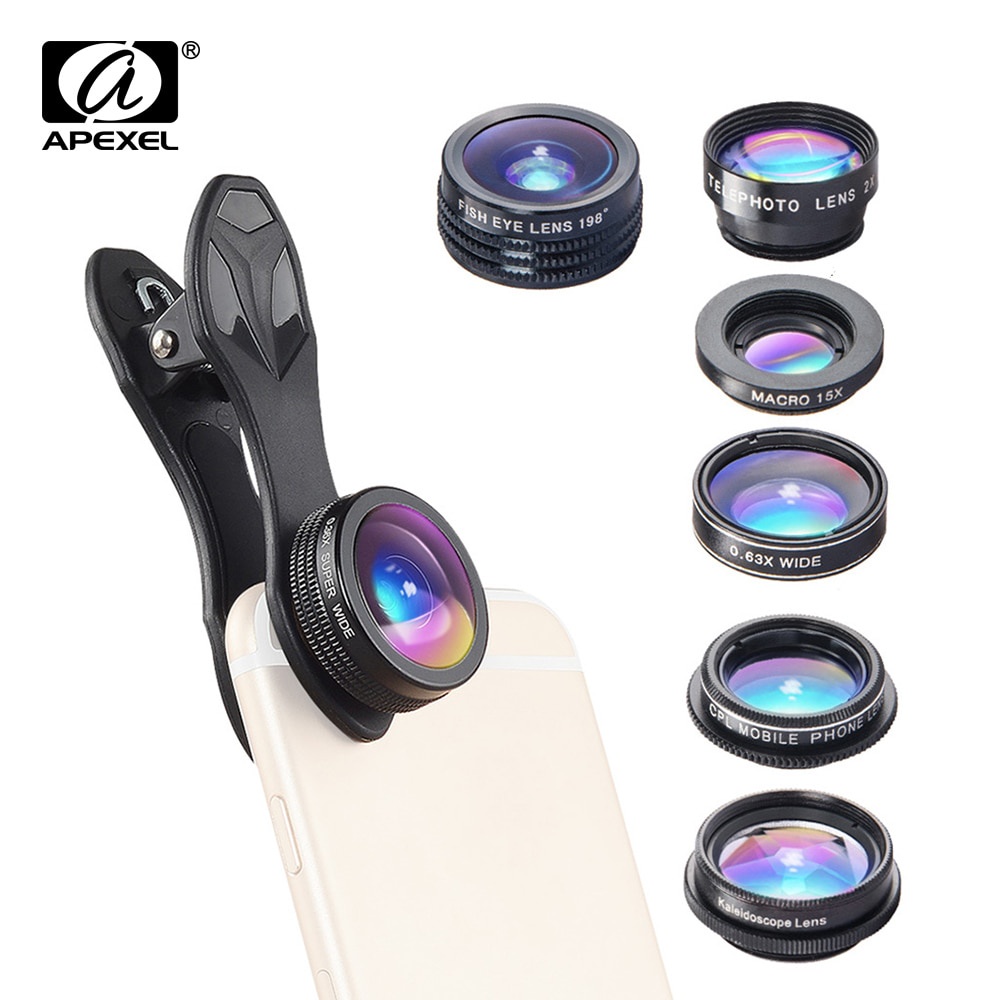APEXEL 7 in 1 Lensa Eksternal Lens Kit APL-DG7 - APL-DG7