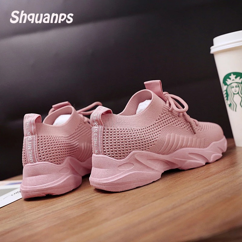 Sepatu Sneakers Wanita Import Sport Shoes Pink MM 0441