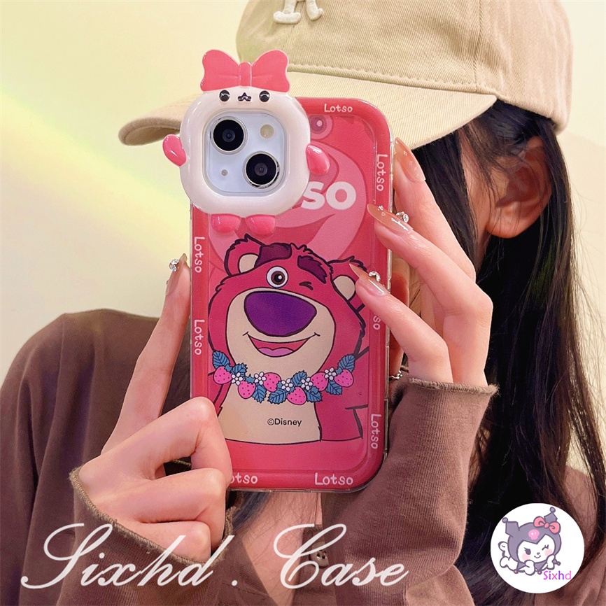 Samsung A04s A14 A13 A12 A22 A23 A33 A03 A04E A50 A50s A30s A32 A53 A54 A51 A52 A71 A72 A21s A30 A20 A31 A11 A03s A02s M22 M32 Monster Lensa Casing Couple Beruang Strawberry Lucu Soft Phone Case