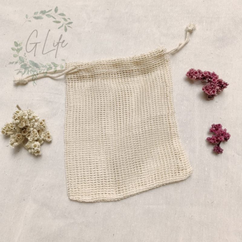 Cotton Pad Mesh Laundry Bag, Cotton Mesh Bag Tas Jaring Reusable Remover Pads
