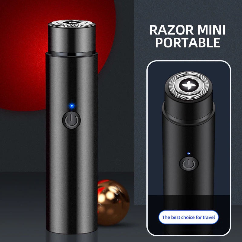 ZILLO Alat Cukur Rambut Mini Portable Mesin Pencukur Kumis Jenggot Razor Shaver Elektrik Charger Cas