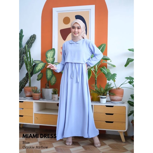 Gamis syar'i Terbaru crinkle Airflow Baju Muslim wanita 2023 kekinian Gamis Dress Broken White