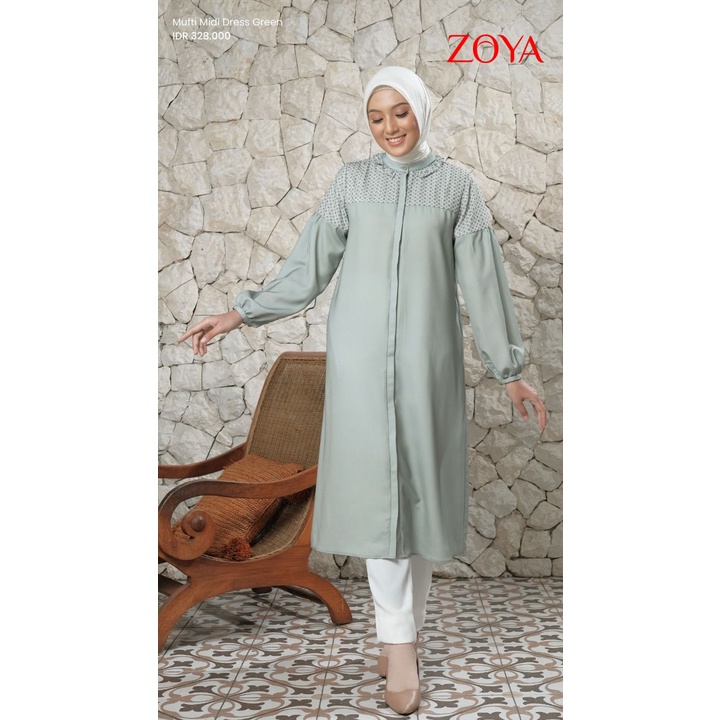 Zoya Long Tunik Mufti/Long Tunik Zoya Terbaru