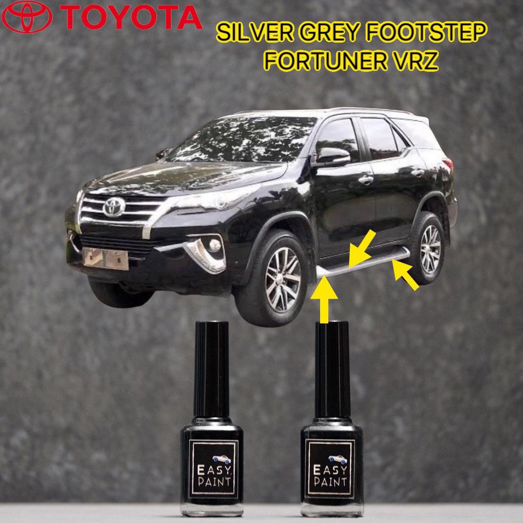 Cat Oles Silver Grey Metalic Footstep Toyota Fortuner VRZ Abu Metalik