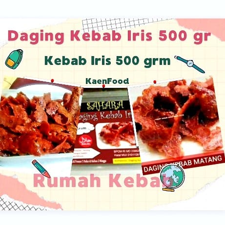 

Daging Kebab Iris /Kebab Daging Sudah Di panggang Iris 500 Gr