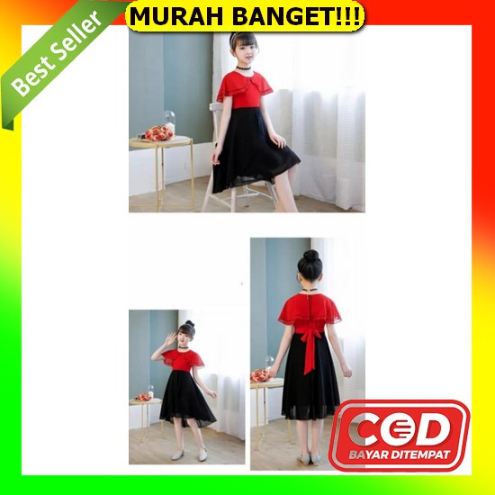 Dress 2In Vest Ala Korean Style Import / Tunik Rompi / Dress Kemeja 1-6 Tahun Dress Anak Perempuan I