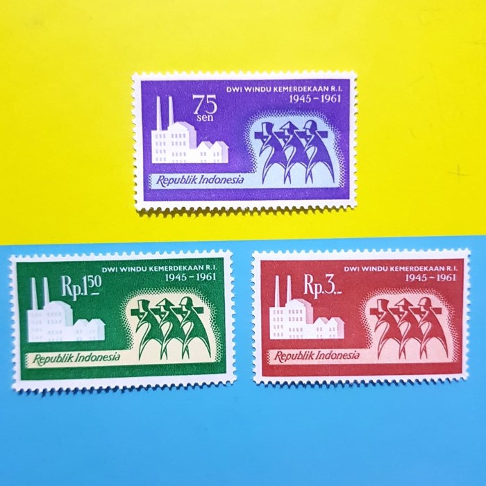 

✨NEW✨ - Prangko/Perangko INDONESIA 1961. Dwi Windu Kemerdekaan RI. Kondisi Lux