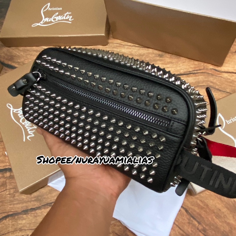 Pouch bag C Louboutin import Grade original handbag wanita pria import branded