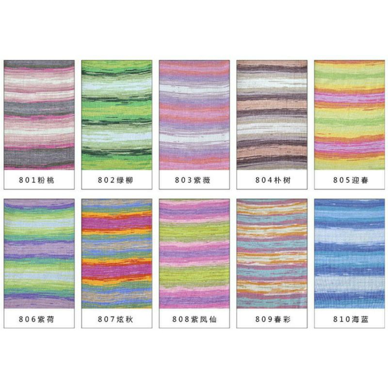 Benang Rajut Katun Lace Renda Rainbow