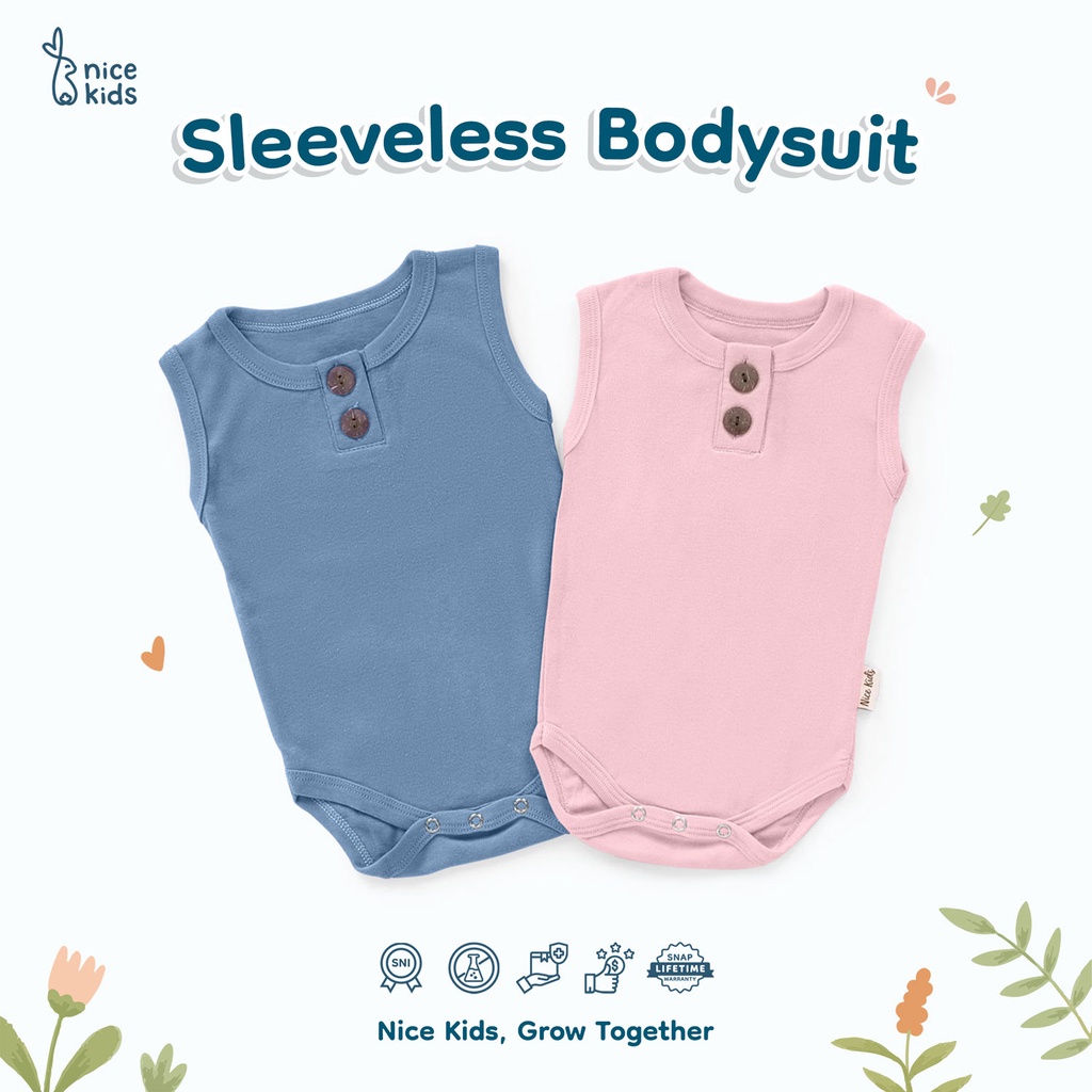 Nice Kids - Sleeveless Bodysuit - (Baju Bayi / Bodysuit One Piece Jumper Romper Bayi)