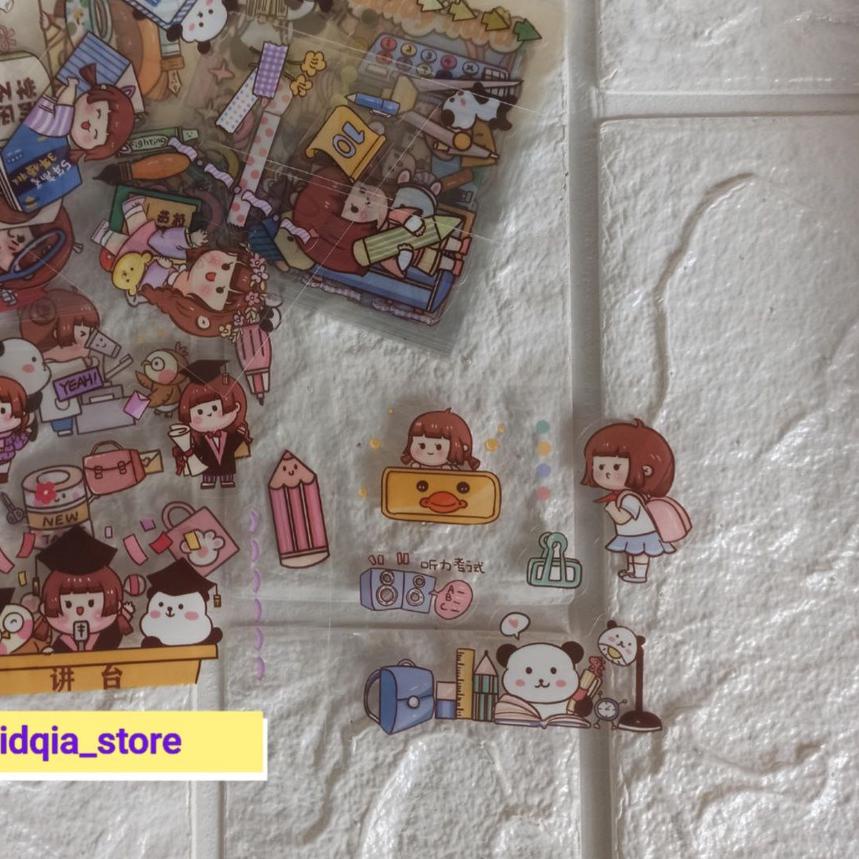 

TOP PRODUK Sticker Aesthetic PVC Anti Air Kualitas Premium (Bukan MOMO) 1 set isi 100 lembar Stiker DECO 2D Tempel Tumbler Buku Diary Hp Laptop / Stiker Korea DIY Waterproof Lucu Cute SH5;