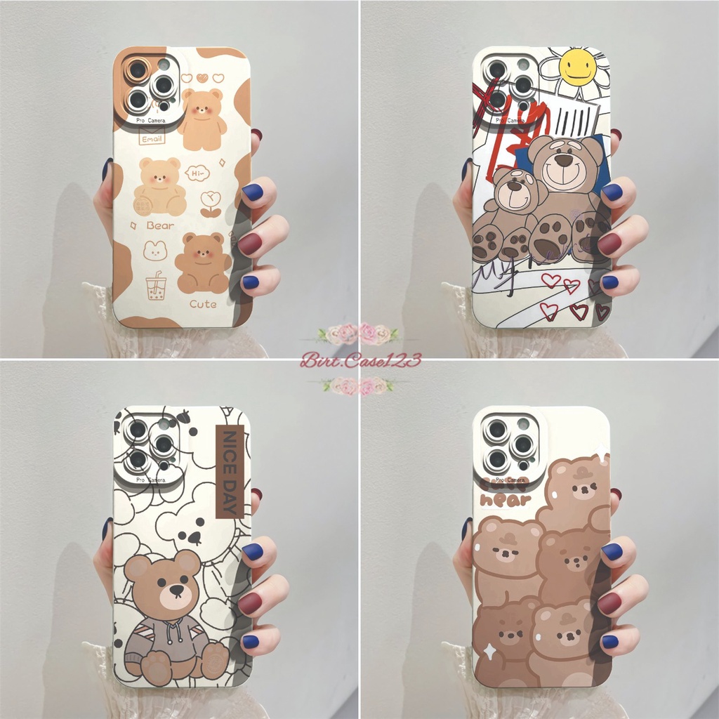 CUSTOM CASE SOFTCASE SILIKON PROCAMERA CUTE BEAR CUSTOM OPPO REALME VIVO XIAOMI SAMSUNG INFINIX IPHONE FOR ALL TYPE BC6863