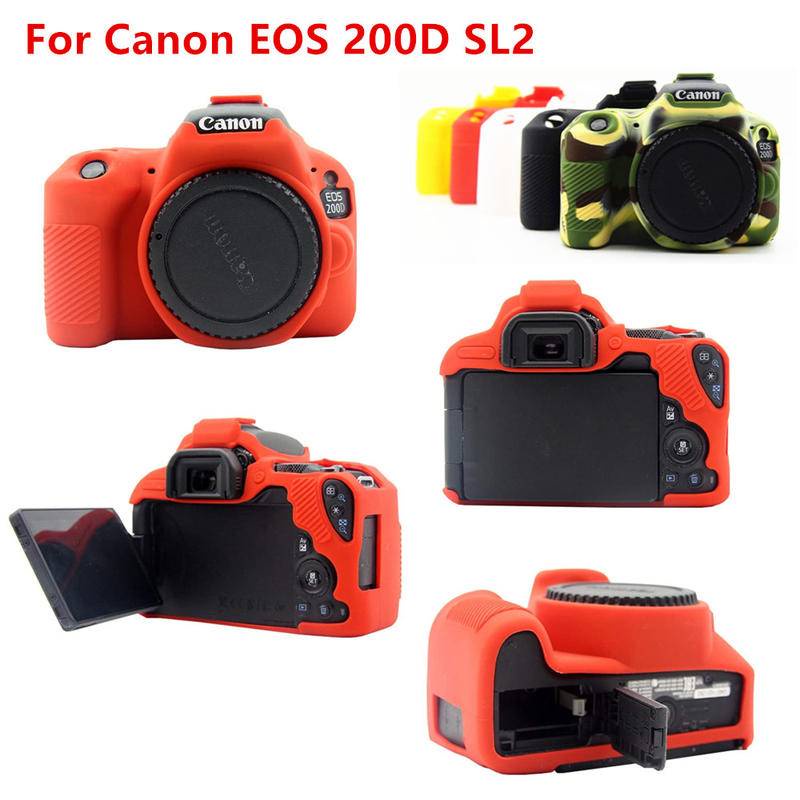 Untuk Canon EOS 6D 80D 750D 3000D 4000D 200D 5DS 5DR 5D Mark III IV 5D3 5D4 Silicone Skin Case Penutup Tas Kamera DSLR