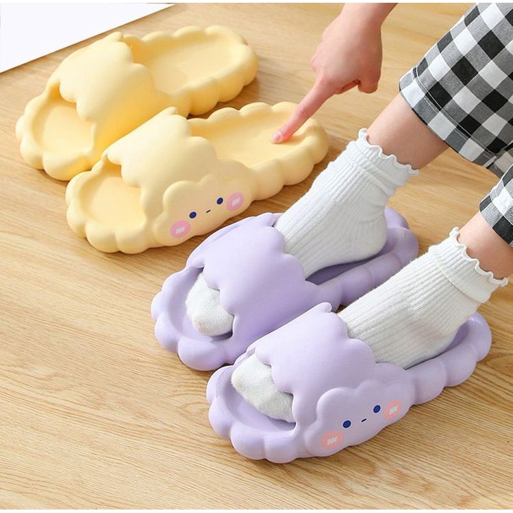 Sandal Selop Anak Perempuan Cloud Awan Korean Style Eva Ringan Terbaru Slip On Jelly Cute Sandal Slop Wanita Anak Anak