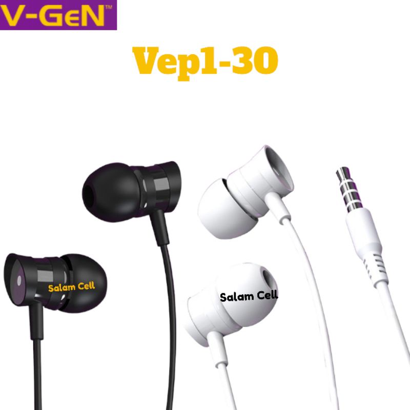 Headset Handsfree V-GeN VEP1 30 1pack isi 30pcs Earphone Headset Deep Bass Original