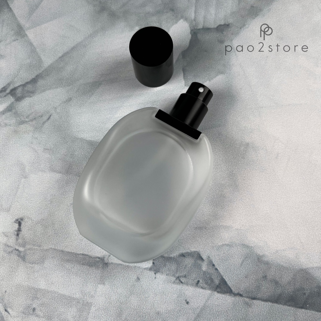 Botol Parfum 30ml Spray Kaca Tebal Oval Frosted / Buram - Refillable Minyak Wangi Parfum - DIP