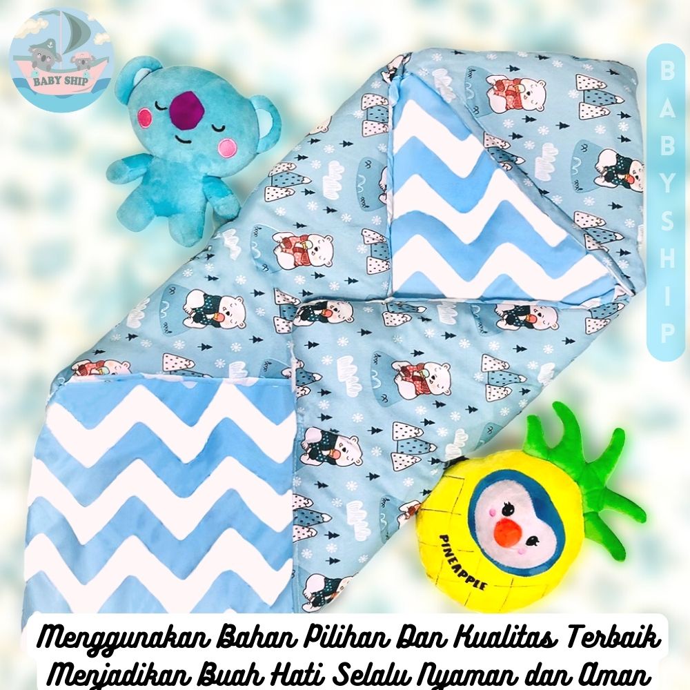 Selimut Topi Bayi / Selimut Bayi / Bedong Bayi / Sleeping Bag Bayi / Hoodie Baby Blanket