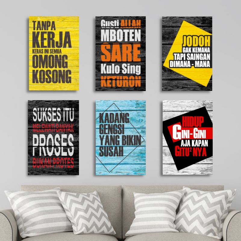 WallDecor Dinding Motivasi Hidup Ruang Kamar Ruang Kerja Ruang Tamu// Poster Kayu Dinding Motivasi H