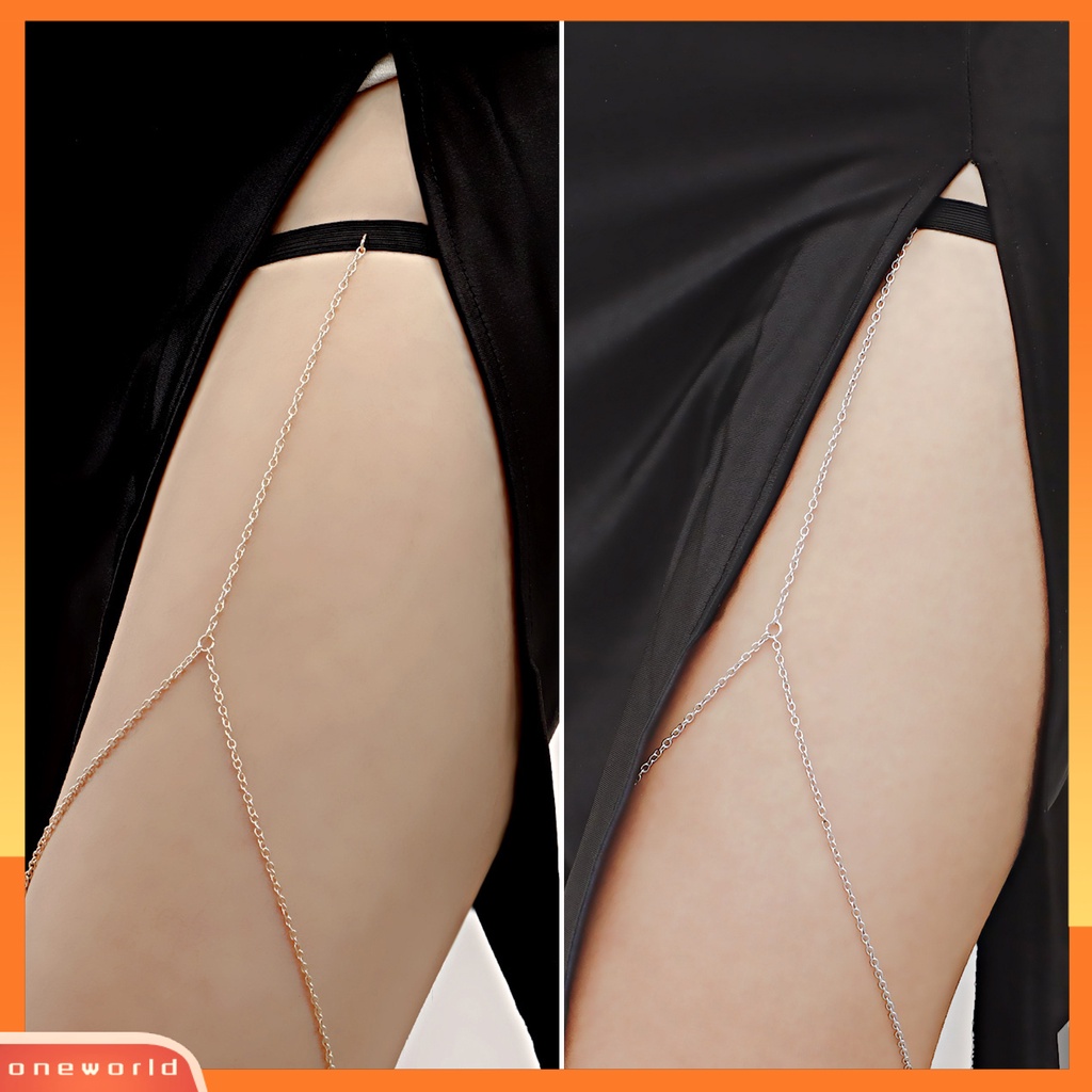 [WONE] Rantai Kaki Elastis Band Adjustable Rumbai Panjang Single Layer Semua Pertandingan Hias Simple Wanita Sexy Rantai Paha Harness Perhiasan Tubuh Untuk Pantai