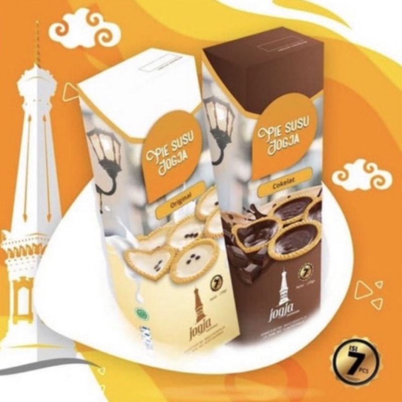 

Pie susu tugu Jogja 1box isi 7 / Pie Blangkon Jogja oleh oleh khas Jogja