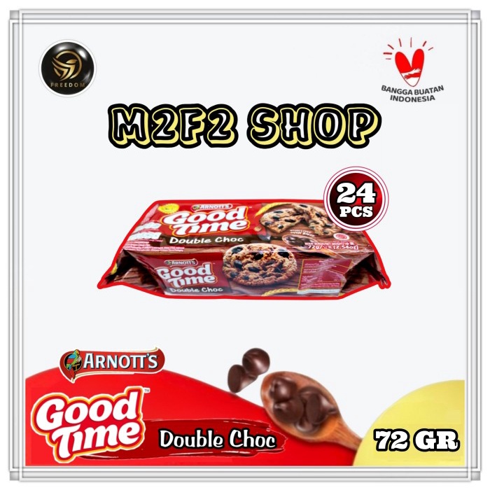 

Good Time Double Choco Cookies | Kukis Cokelat - 72 gr (Kemasan 24 Pcs)