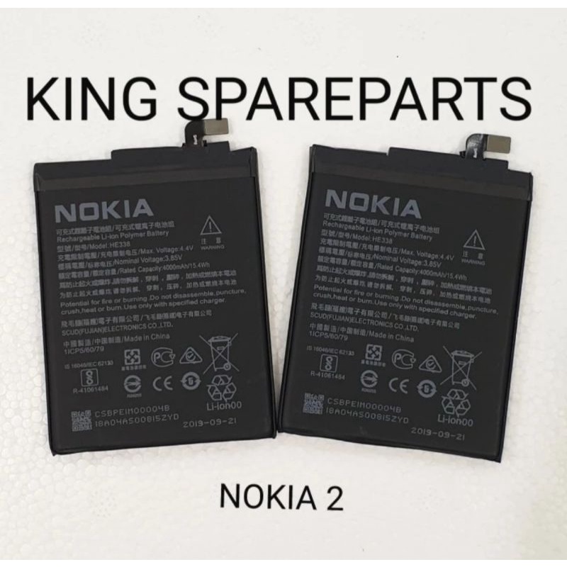 BATERAI BATRE BATTERY NOKIA 2 HE-338 ORIGINAL