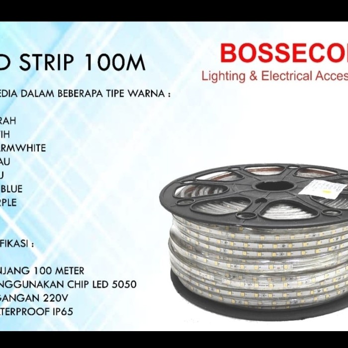 Lampu Bossecom Led Strip 100M 220V
