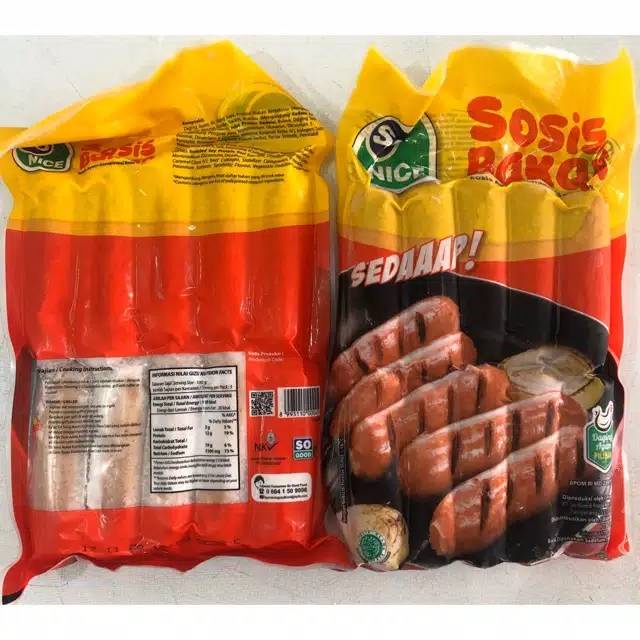 

Makanan Beku Olahan So Nice Sosis Bakar 500gr, Sameday Instan Delivery Jogja