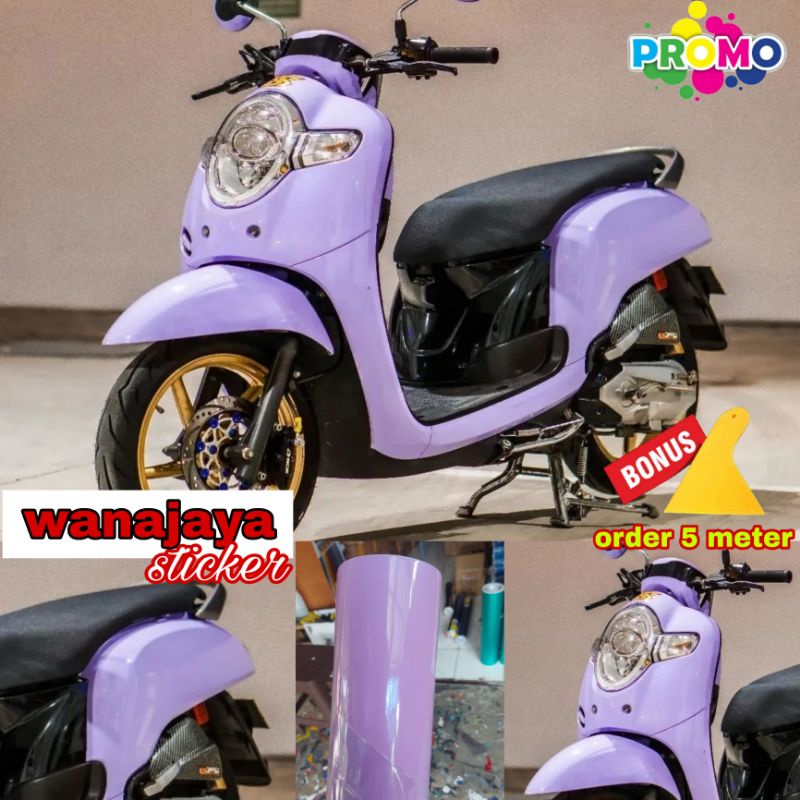 stiker skotlet motor warna ungu lilac / skotlet warna pink / stiker ungu / skotlet motor warna ungu